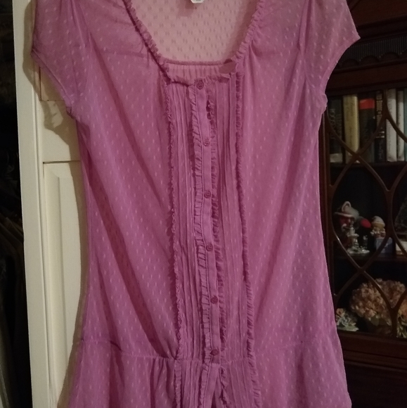 Express rose colored sheer blouse size M - Picture 4 of 8